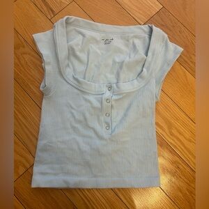 🌹5 for $50🌹Urban Outfitters Sky Blue Ribbed Short Sleeve Baby Tee
